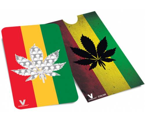 V-syndicate Credit Card Grinder Rasta Leaf Design -  Price: 4,60€