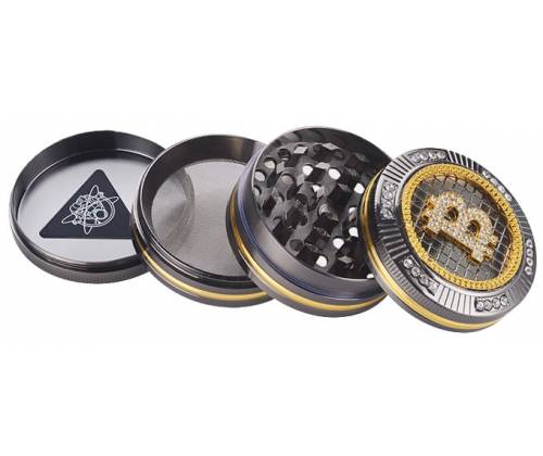 Grinder Bling Bitcoin 50mm Aluminum - 4 Parts -  Price: 18,90€