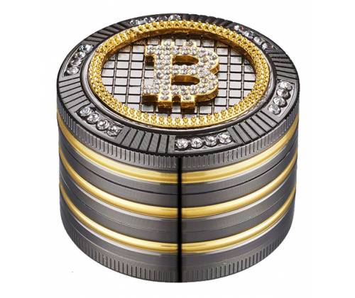 Grinder Bling Bitcoin 50mm Aluminum - 4 Parts -  Price: 18,90€