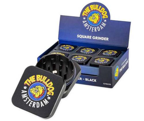 The Bulldog Amsterdam Grinder Μεταλλικό Μαύρο Square 55mm - 2 Parts - Τιμή: 22,50€