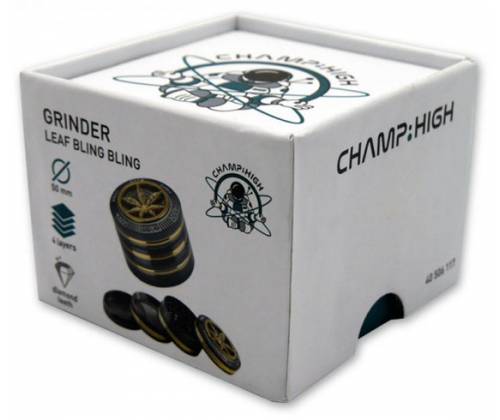 Grinder Bling Leaf 50mm Aluminum - 4 Parts - Price: 19,90€