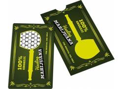 Metal Credit Card Grinder - Marijuana Design