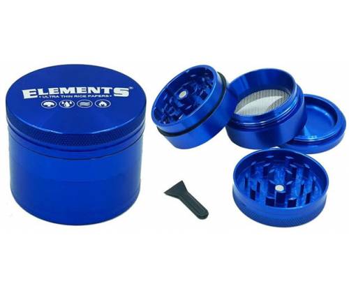Elements Grinder Blue Medium 55mm Aluminum - 4 Parts -  Price: 18,50€