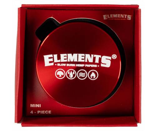 Elements Grinder Red Mini 38mm Aluminum - 4 Parts -  Price: 16,50€