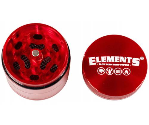 Elements Grinder Red Mini 38mm Aluminum - 4 Parts -  Price: 16,50€