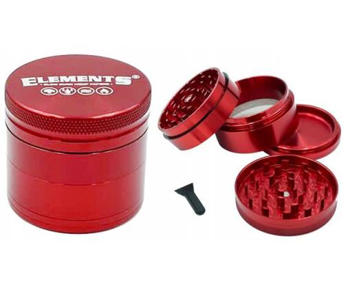 Elements Grinder Red Small 49mm Aluminum - 4 Parts -  Price: 17,50€
