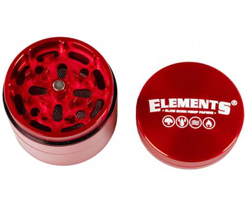Elements Grinder Red Small 49mm Aluminum - 4 Parts -  Price: 17,50€