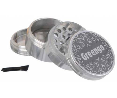 Greengo Grinder Τρίφτης Ασημί 50mm Aluminium - 4 Parts - Τιμή: 16,90€