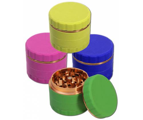Grinder Τρίφτης Σιλικόνη + Αλουμίνιο 63mm 4 Parts - Διάφορα Χρώματα - Τιμή: 14,50€