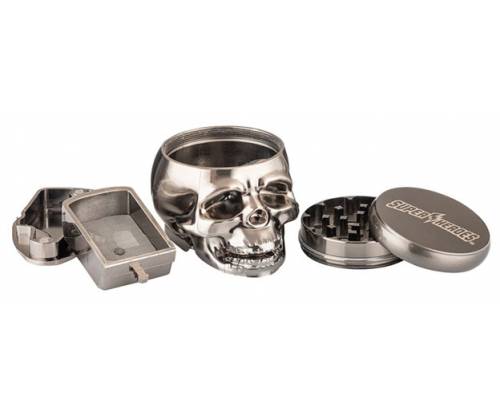 Super Heroes Grinder Dark Gun Skull 55mm - 4 Parts -  Price: 17,90€