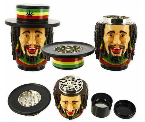 Ragga Metal Grinder 3D Rasta Man 43mm - 3 Parts -  Price: 13,70€