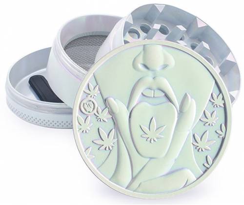 Fire Flow Grinder "420 Girl Icy" 50mm - 4 Parts -  Price: 16,50€