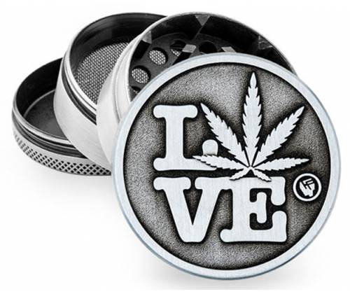 Grinder "420 Love" 50mm - 4 Parts -  Price: 16,50€