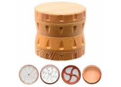 Atomic Grinder Τρίφτης Ξύλινος 63mm Καφέ Ανοικτό - 4 Parts