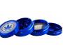 Amsterdam Grace Glass Aluminum Grinder Blue 50mm - 4 Parts -  Price: 13,50€