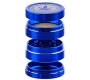 Amsterdam Grace Glass Aluminum Grinder Blue 50mm - 4 Parts -  Price: 13,50€