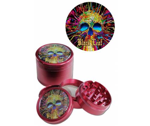 Black Leaf Grinder Cyber Skull 50mm Aluminum - 4 Parts -  Price: 18,50€