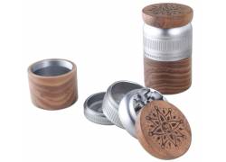 Black Leaf Grinder Τρίφτης Ξύλο Καρυδιάς - Αλουμίνιο 63mm - 5 Parts