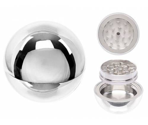 Grinder Metal Ball Silver 53mm - 2 Parts -  Price: 9,90€