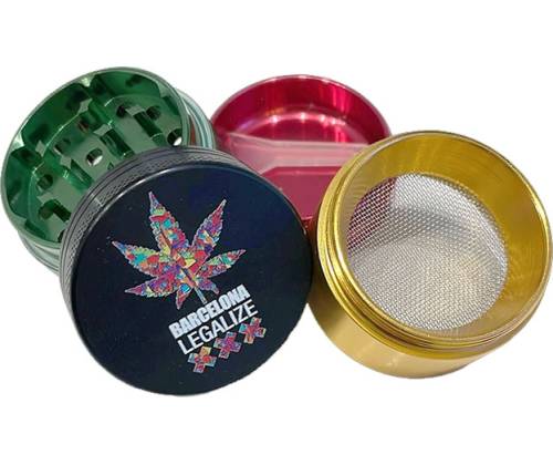 Grinder Aluminum 40mm Barcelona Legalize - 4 Parts - Price: 12,90€