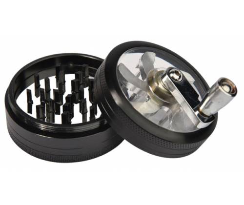 Grinder Metal Grinder 60mm with Cleaning Button - Black 2 Parts -  Price: 11,90€