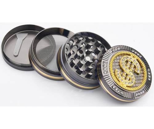 Grinder Τρίφτης Bling Dollars 50mm Aluminium - 4 Parts - Τιμή: 18,90€