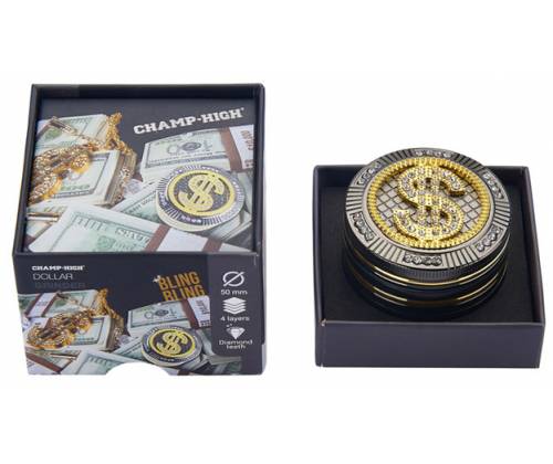 Grinder Τρίφτης Bling Dollars 50mm Aluminium - 4 Parts - Τιμή: 18,90€