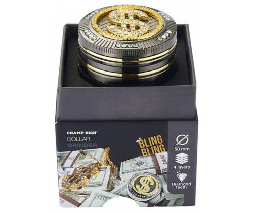 Grinder Τρίφτης Bling Dollars 50mm Aluminium - 4 Parts - Τιμή: 18,90€
