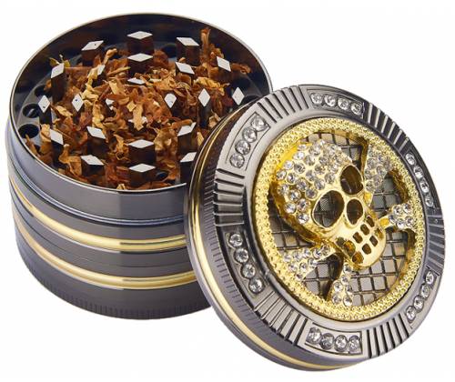 Grinder Bling Skull 50mm Aluminum - 4 Parts -  Price: 18,90€