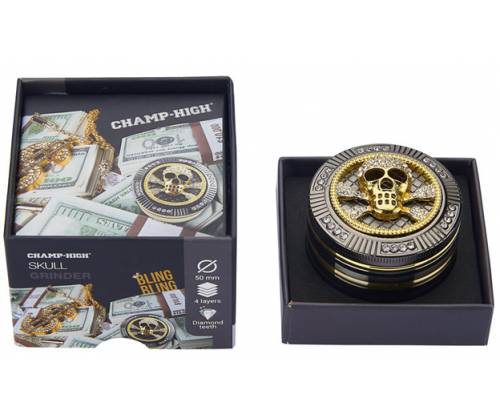 Grinder Bling Skull 50mm Aluminum - 4 Parts -  Price: 18,90€