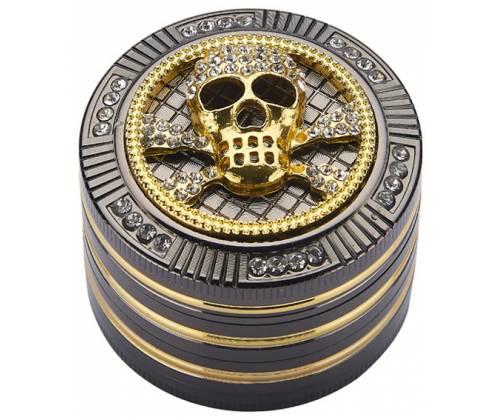 Grinder Bling Skull 50mm Aluminum - 4 Parts -  Price: 18,90€