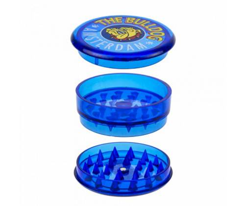 The Bulldog Amsterdam Grinder Διάφανο Πλαστικό Μπλε 60mm - 3 Parts - Τιμή: 5,00€