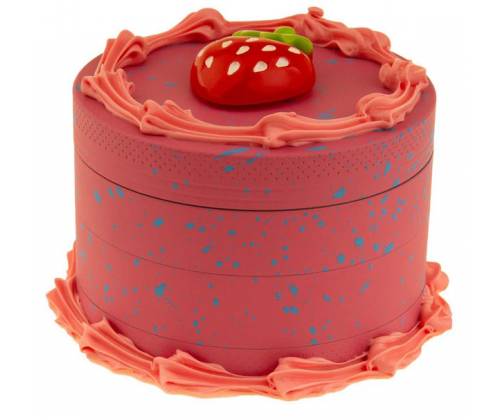 Grinder Aluminum Cake Strawberry 63mm Red - 4 parts -  Price: 19,50€