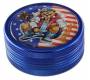 Grinder 50mm Aluminum Cannifornia Blue Design - 2 Parts -  Price: 13,50€