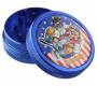 Grinder 50mm Aluminum Cannifornia Blue Design - 2 Parts -  Price: 13,50€