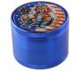 Grinder 50mm Aluminum Cannifornia Blue Design - 4 Parts -  Price: 17,50€