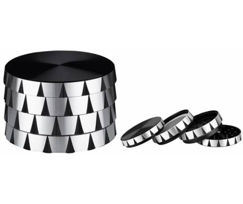 Grinder CNC Silver Black 55mm - 4 Parts -  Price: 17,90€