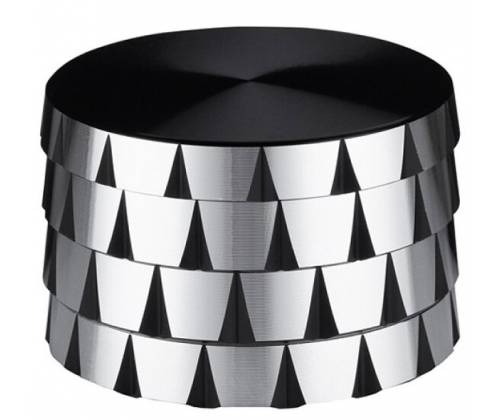 Grinder CNC Silver Black 55mm - 4 Parts -  Price: 17,90€