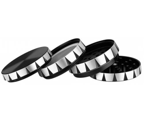 Grinder CNC Silver Black 55mm - 4 Parts -  Price: 17,90€