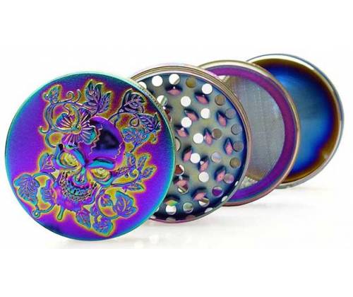 Grinder Τρίφτης Floral Skull 50mm - 4 Parts - Τιμή: 13,50€