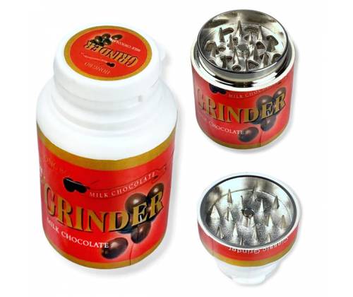 Grinder Τρίφτης Πλαστικός Chewing Gum 45mm - Κόκκινο 3 Parts - Τιμή: 6,20€