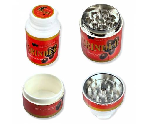 Grinder Τρίφτης Πλαστικός Chewing Gum 45mm - Κόκκινο 3 Parts - Τιμή: 6,20€