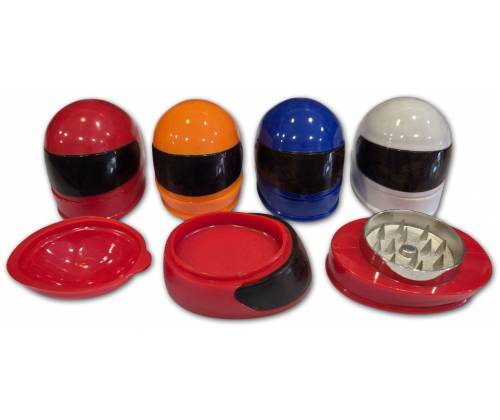 Grinder Τρίφτης Πλαστικός Moto Helmet 50mm - Διάφορα Χρώματα 3 Parts - Τιμή: 8,90€