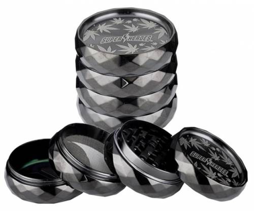 Grinder Super Heroes Black 53mm - 4 Parts -  Price: 14,90€