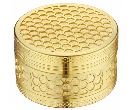 Grinder Honeycomb Gold 50mm - 3 Parts -  Price: 14,90€