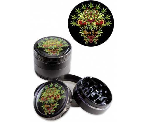 Black Leaf Grinder Leaf Skull 50mm Aluminum - 4 Parts -  Price: 18,50€