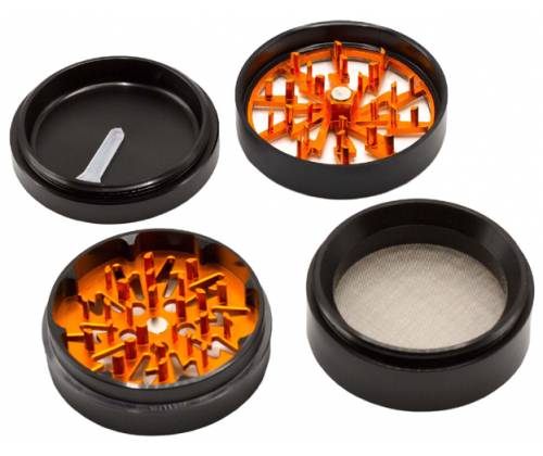 Amsterdam Grinder Lightning Window 63mm - 4 parts (aluminum) JK07MIX -  Price: 19,90€