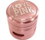 Grinder Τρίφτης 63mm Αλουμίνιο Σχέδιο Love Pink - 4 Parts - Τιμή: 17,50€