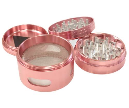 Grinder Τρίφτης 63mm Αλουμίνιο Σχέδιο Love Pink - 4 Parts - Τιμή: 17,50€
