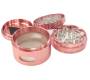 Grinder Τρίφτης 63mm Αλουμίνιο Σχέδιο Love Pink - 4 Parts - Τιμή: 17,50€